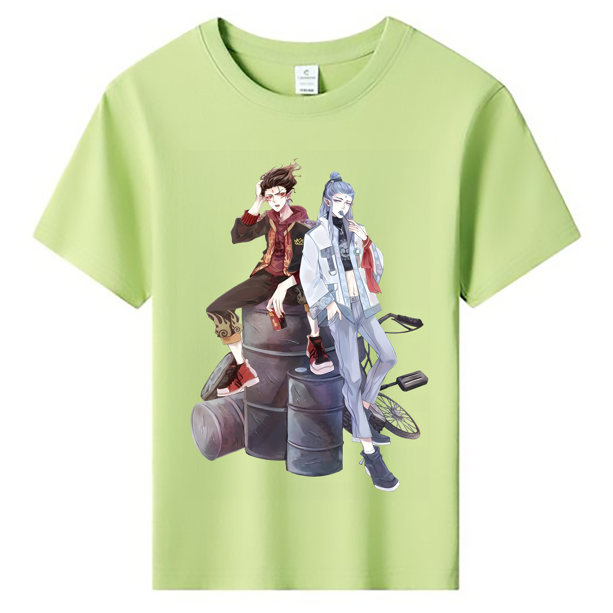 （画像用） Ne Zha 2 ナタ 魔童の大暴れ 綿100％キッズTシャツ（フロントプリント）